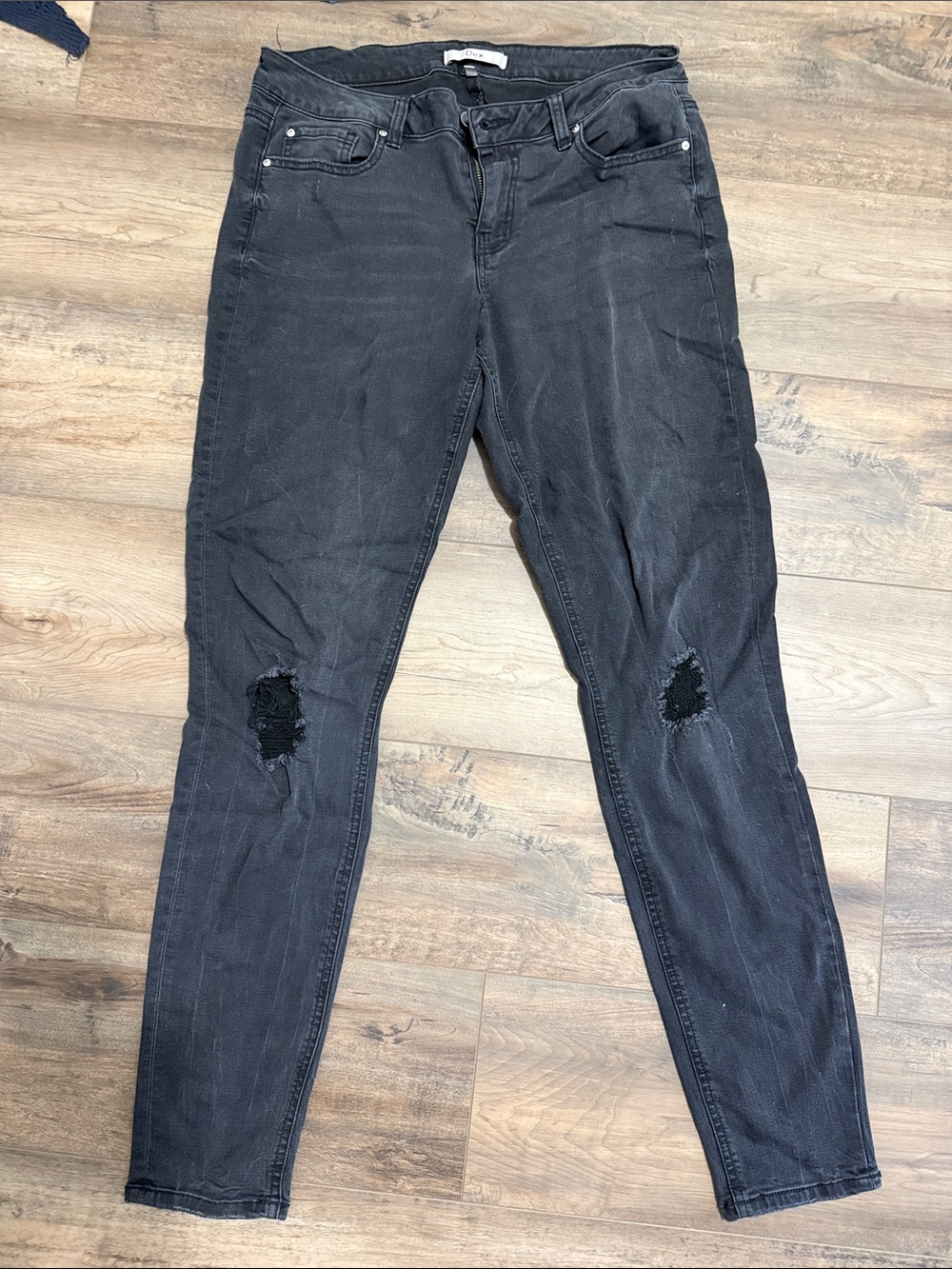 Dex Black Distressed Skinny Jeans